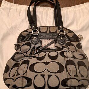 Coach Bag Grey and Black Poppy No. K1093-16291